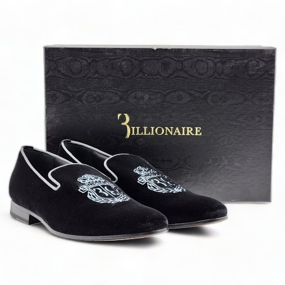Billionaire Velvet Loafers Crest $1065 - Picture 1 of 10